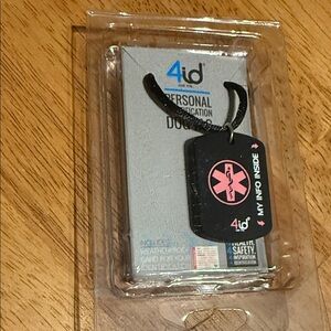 Personal Identification Dog Tag - Black